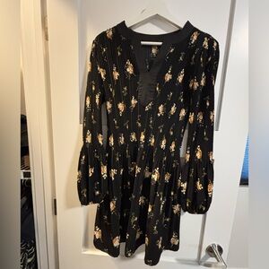 Maje Rasmus Floral Print Skater Dress